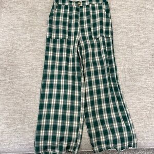 Green Plaid Pants